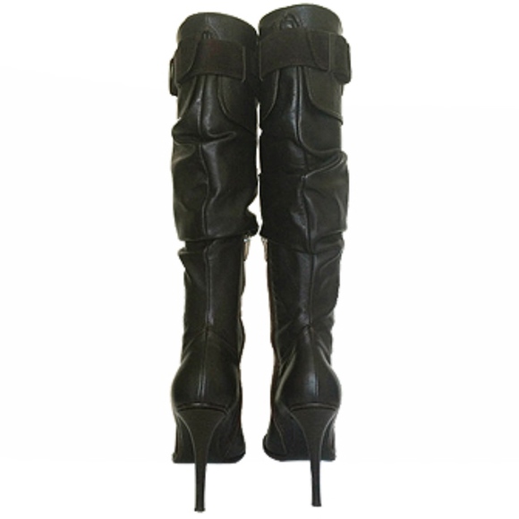 Mariano Renzi Vero Cuoio Slouch Heel Leather Boots - Picture 4 of 5